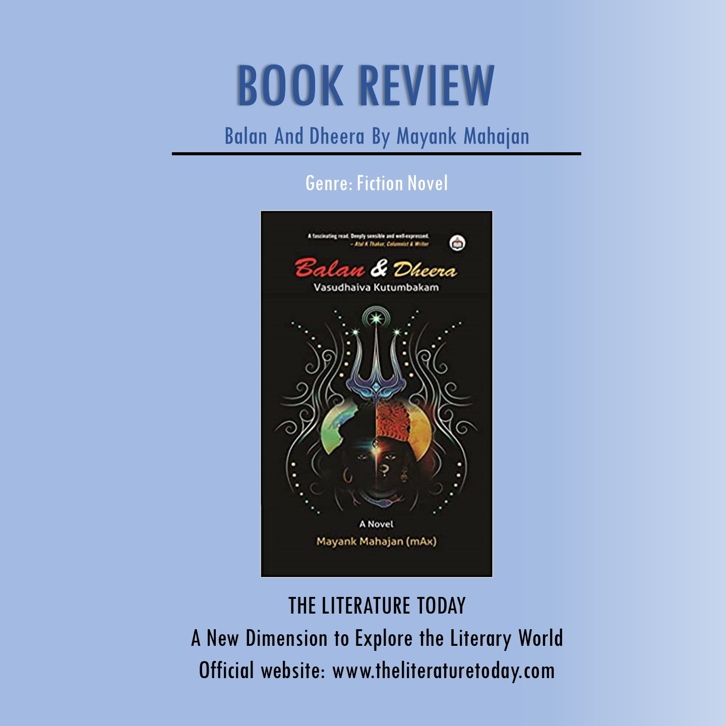 Book Review  - Balan And Dheera: Vasudhaiva Kutumbakam By Mayank Mahajan