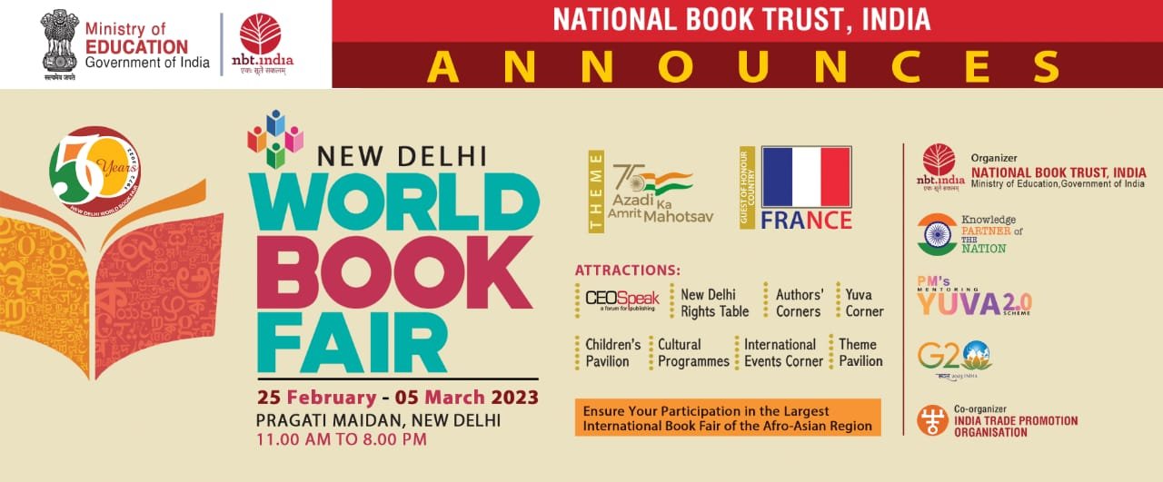 New Delhi World Book Fair 2023 is back from 25 Feb - 05 March 2023