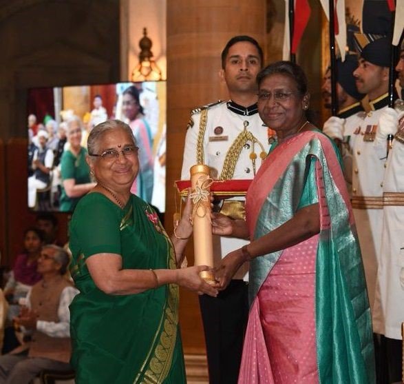 As Sudha Murty receives the Padma Bhushan, Sunak and Akshata "feel proud."