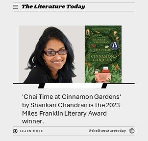 'Chai Time at Cinnamon Gardens' by Shankari Chandran is the 2023 Miles Franklin Literary Award winner.
