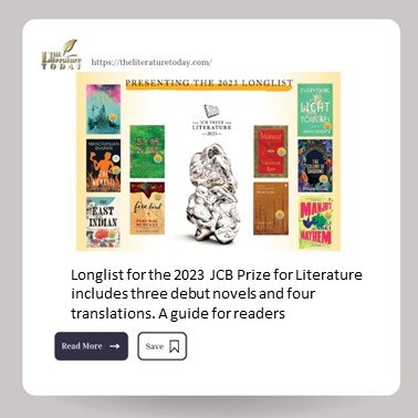 Longlist for the 2023 JCB Prize for Literature includes three debut novels and four translations. A guide for readers