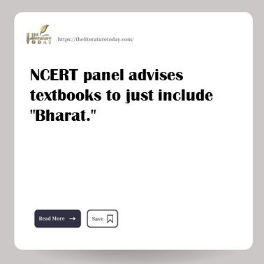 NCERT panel advises textbooks to just include "Bharat."
