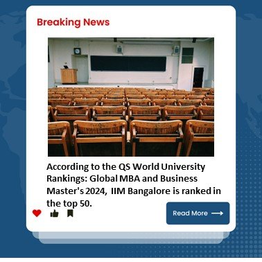 According to the QS World University Rankings: Global MBA and Business Master's 2024, IIM Bangalore is ranked in the top 50.