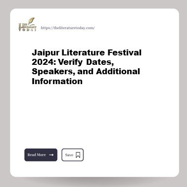 Jaipur Literature Festival 2024: Verify Dates, Speakers, and Additional Information