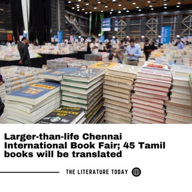 Larger-than-life Chennai International Book Fair; 45 Tamil books will be translated