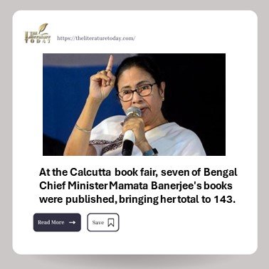 At the Calcutta book fair, seven of Bengal Chief Minister Mamata Banerjee's books were published, bringing her total to 143.