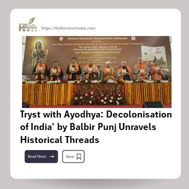Tryst with Ayodhya: Decolonisation of India' by Balbir Punj Unravels Historical Threads