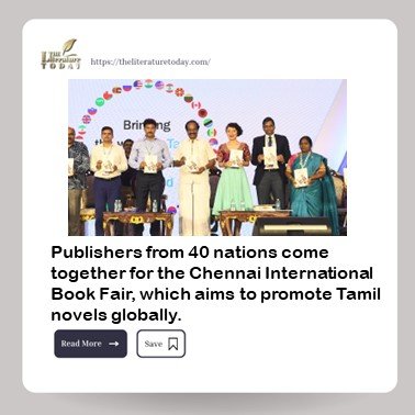 Publishers from 40 nations come together for the Chennai International Book Fair, which aims to promote Tamil novels globally.