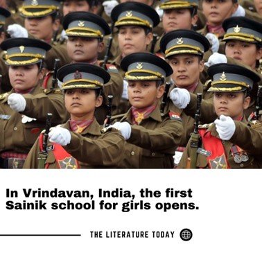 In Vrindavan, India, the first Sainik school for girls opens.