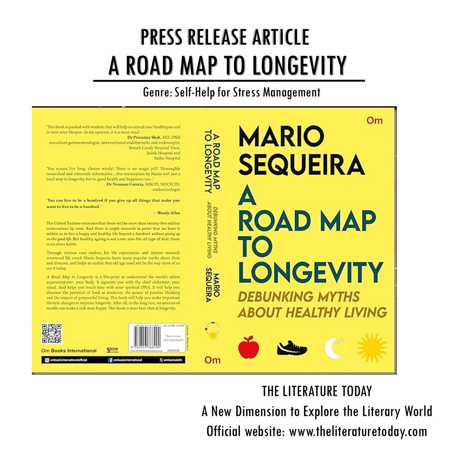 Revolutionize Your Wellness Journey with "A Road Map to Longevity" by Mario Sequeira
