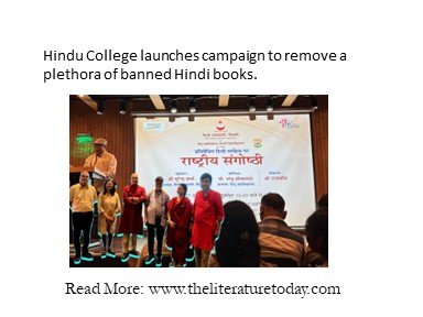 Hindu College launches campaign to remove a plethora of banned Hindi books.