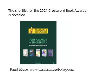 The shortlist for the 2024 Crossword Book Awards is revealed.