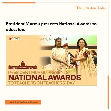 President Murmu presents National Awards to educators