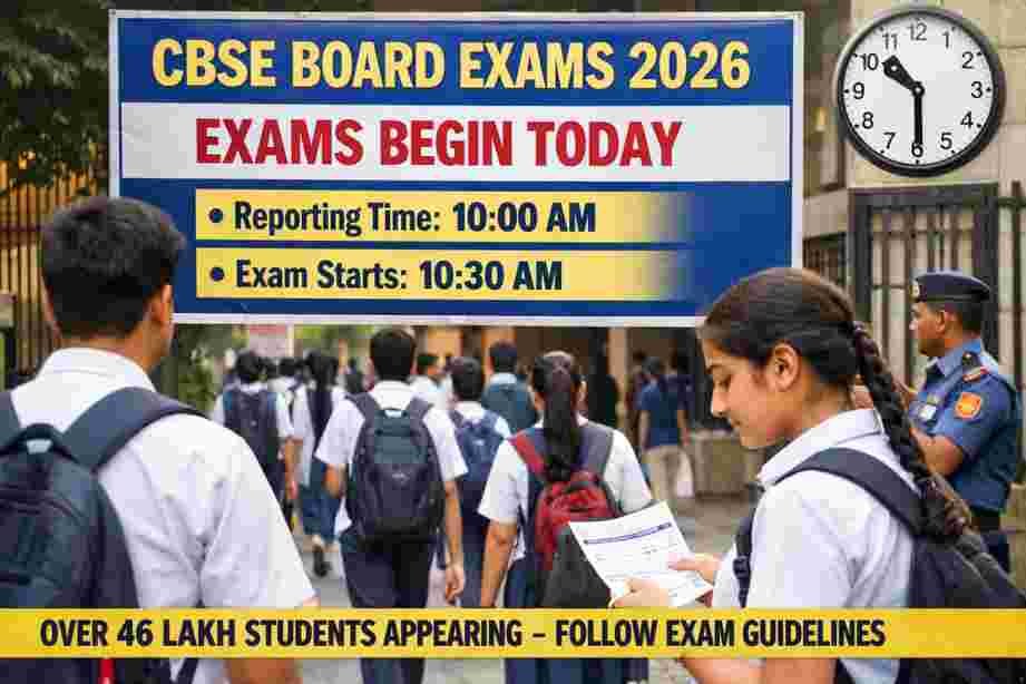 CBSE Board Exams 2026 Begin Today: Over 46 Lakh Students Appearing — Important Guidelines Released