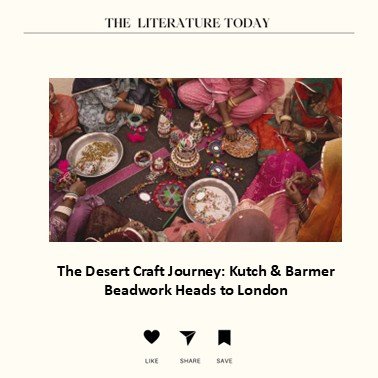 The Desert Craft Journey: Kutch &amp; Barmer Beadwork Heads to London