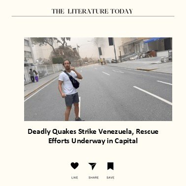 Deadly Quakes Strike Venezuela, Rescue Efforts Underway in Capital