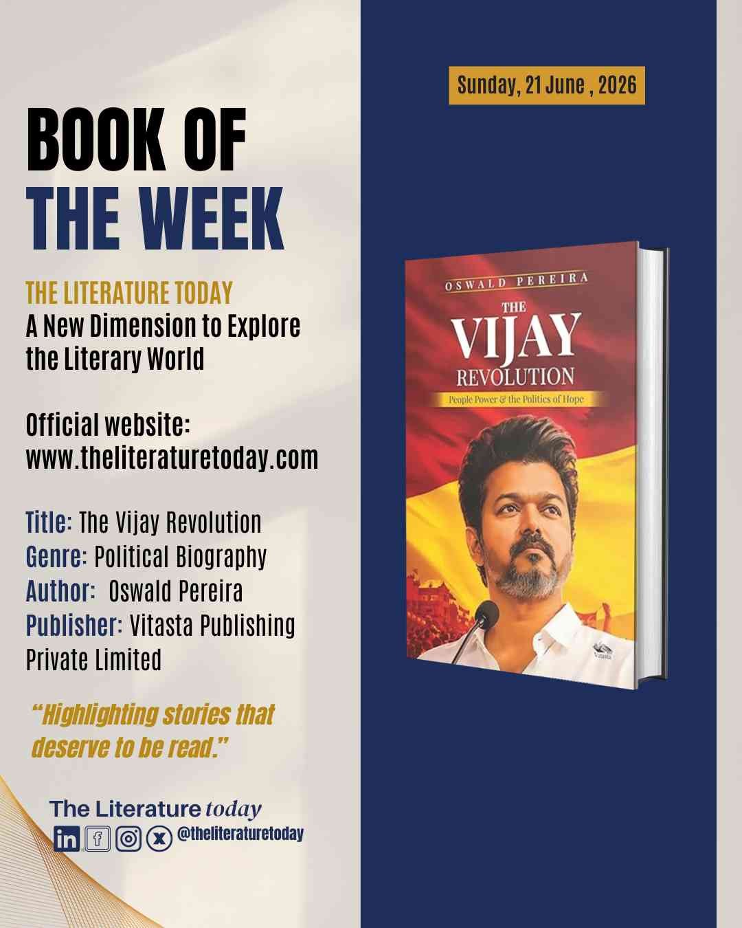 Book of the Week: The Vijay Revolution – People Power &amp; the Politics of Hope