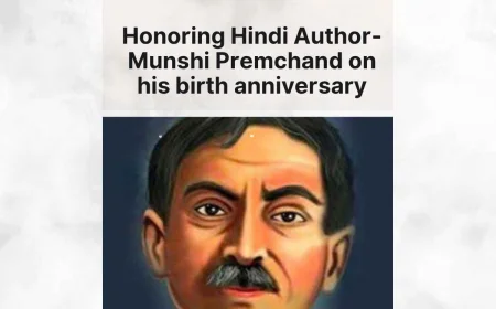 Honoring Hindi Author- Munshi Premchand on his birth anniversary