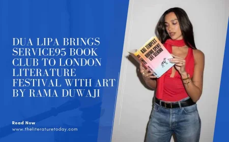 Dua Lipa Brings Service95 Book Club to London Literature Festival with Art by Rama Duwaji